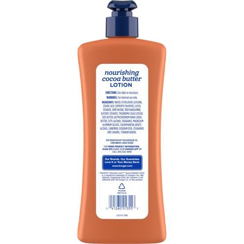 Lotion pour le corps au beurre de cacao nourrissant Kroger pour soulager, hydrater + adoucir la peau sèche 600 ml