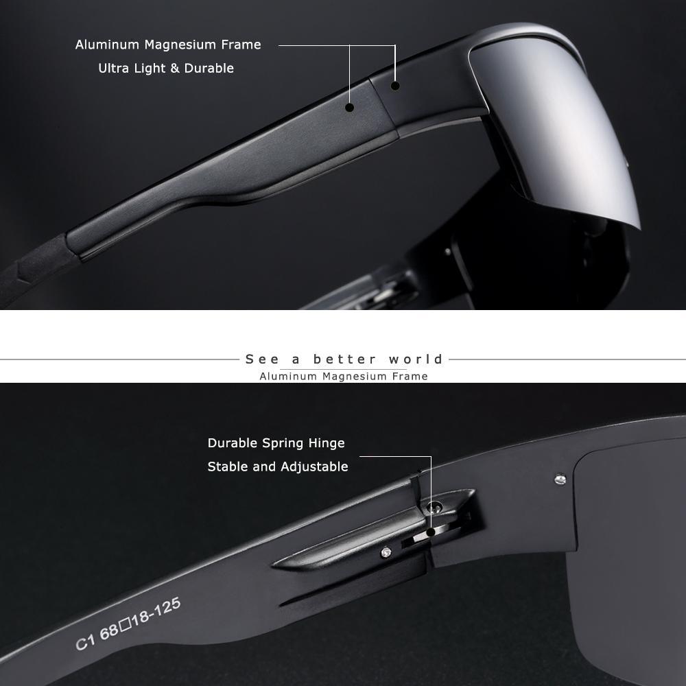 Lunettes de soleil polarisées carrées surdimensionnées de luxe, élégantes, rétro et modernes, pour hommes et femmes, avec protection UV400