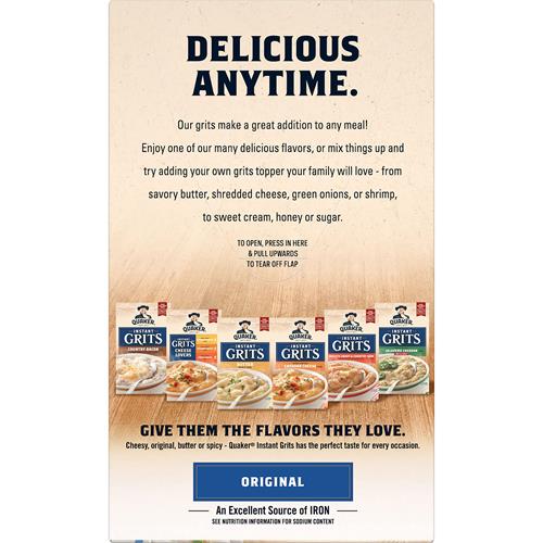 Quaker Instant Grits, Original, Sachets de 28 g (Paquet de 10)
