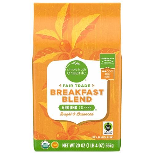 Simple Truth Organic Mélange petit-déjeuner café moulu torréfaction douce 567 g