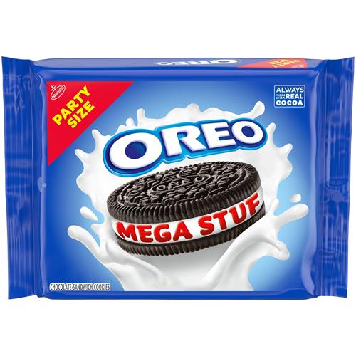 Biscuits sandwich au chocolat Oreo Mega Stuf, format familial, 718 g