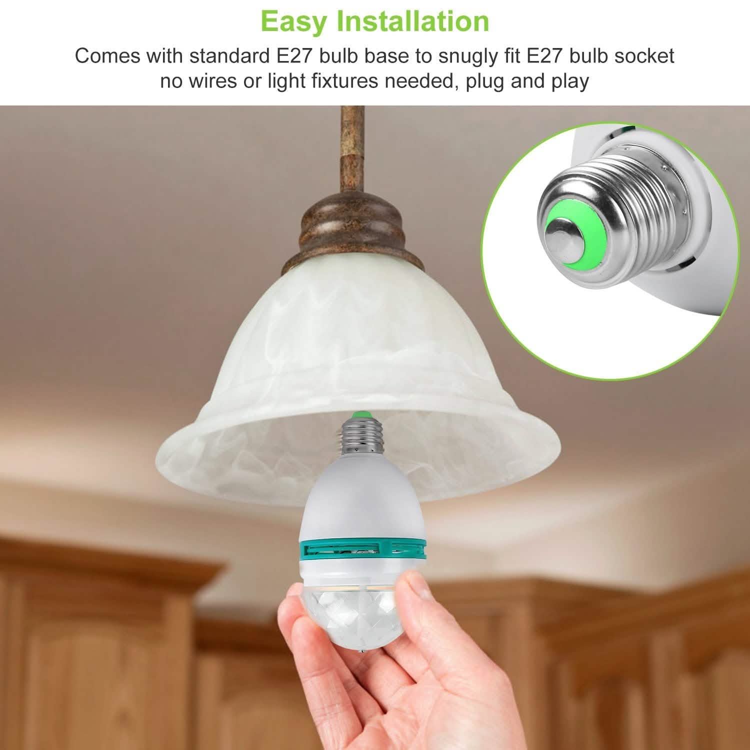 Ampoule LED RVB Rotative E27 3W