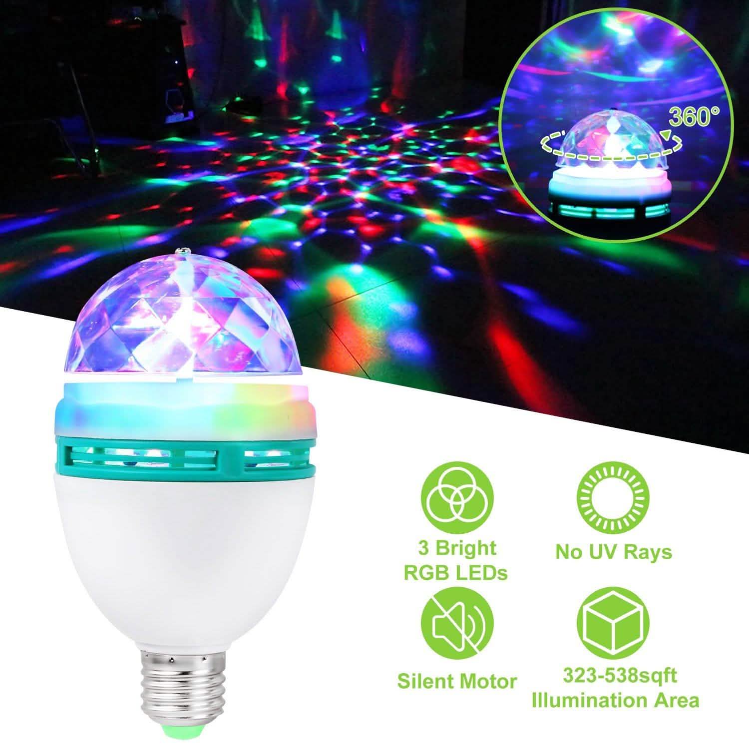 Ampoule LED RVB Rotative E27 3W