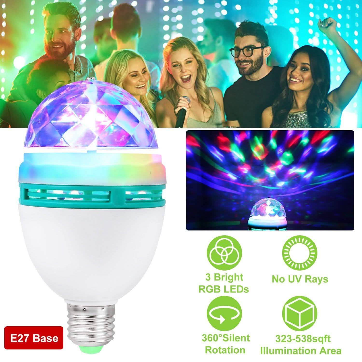 Ampoule LED RVB Rotative E27 3W