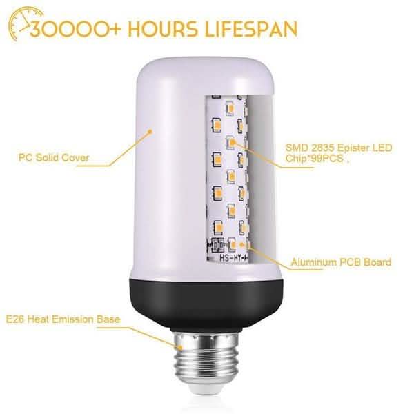 Ampoule LED E27 à effet flamme