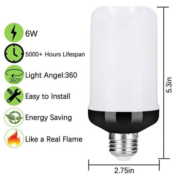 Ampoule LED E27 à effet flamme