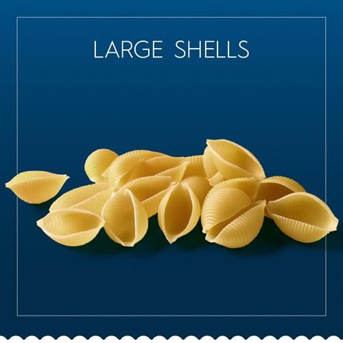 Pâtes Barilla Grandes Coquilles, boîte de 450 g – Pâtes sans OGM à base de semoule de blé dur – Pâtes certifiées casher