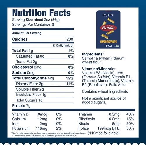 Barilla Rotini Pasta, 16 Oz. Box - Non-Gmo Pasta Made With Durum Wheat Semolina - Kosher Certified Pasta