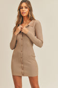 Robe chemise courte côtelée boutonnée pour femme – Robe côtelée, Robe chemise boutonnée, Robe chemise courte, Robe décontractée, Robe chemise élégante, Robe courte polyvalente