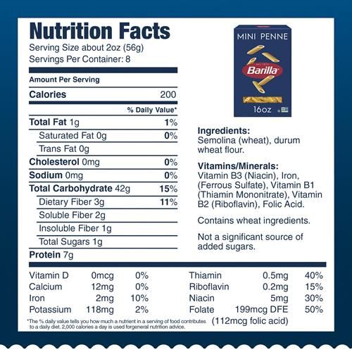 Barilla Mini Penne Pasta, 16 Oz. Box - Non-Gmo Pasta Made With Durum Wheat Semolina - Kosher Certified Pasta
