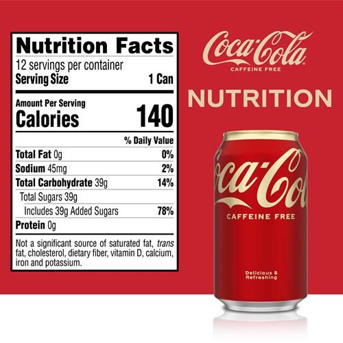 Coca-Cola Sans Caféine, 355 mL, Paquet de 12