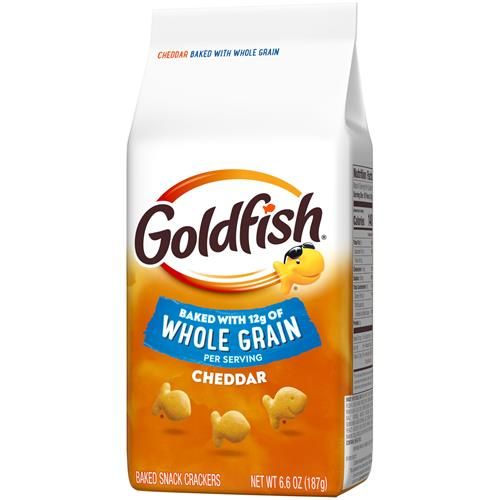 Biscuits salés au cheddar Goldfish de Pepperidge Farm, cuits au four avec des grains entiers, 187 g
