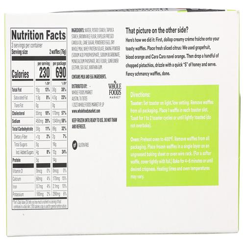 Gaufres sans gluten Whole Foods Market, 227 g