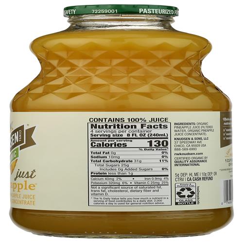 Jus d'ananas biologique R.W. Knudsen, 946 ml (l'emballage peut varier)