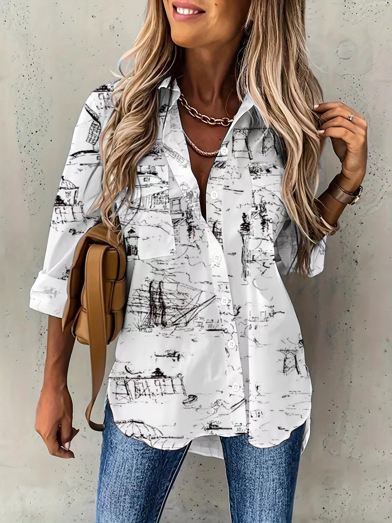 👚 Ensemble décontracté deux pièces à manches longues pour femme grande taille
