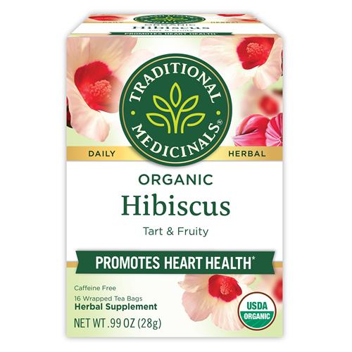 Thé Traditional Medicinals, Hibiscus Bio, Soutient Votre Système Cardiovasculaire, 16 Sachets de Thé