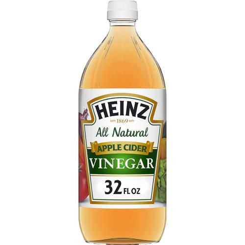 Vinaigre de cidre de pomme entièrement naturel Heinz avec 5 % d'acidité (bouteille de 946 ml) – L'emballage peut varier