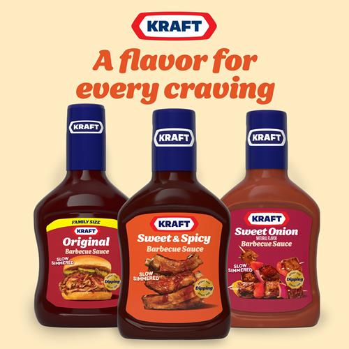 Sauce Barbecue Douce et Épicée Mijotée Kraft (Bouteille de 510 g)