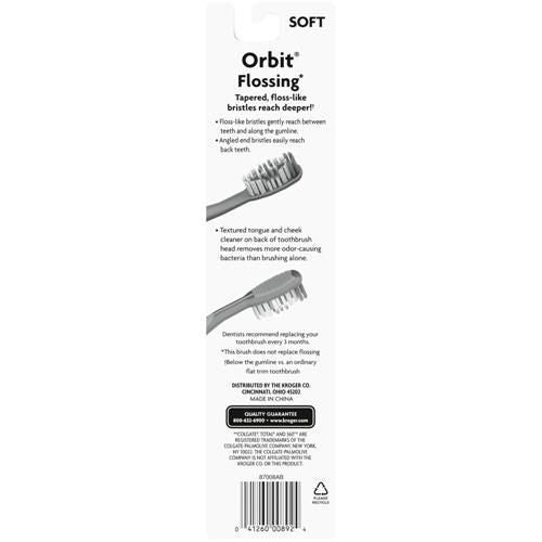 Brosse à dents souple Kroger Orbit Flossing (lot de 2)