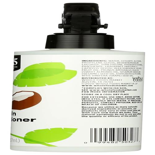 Whole Foods Market, Spray revitalisant sans rinçage à l'huile d'amande douce, parfum noix de coco, 236 ml