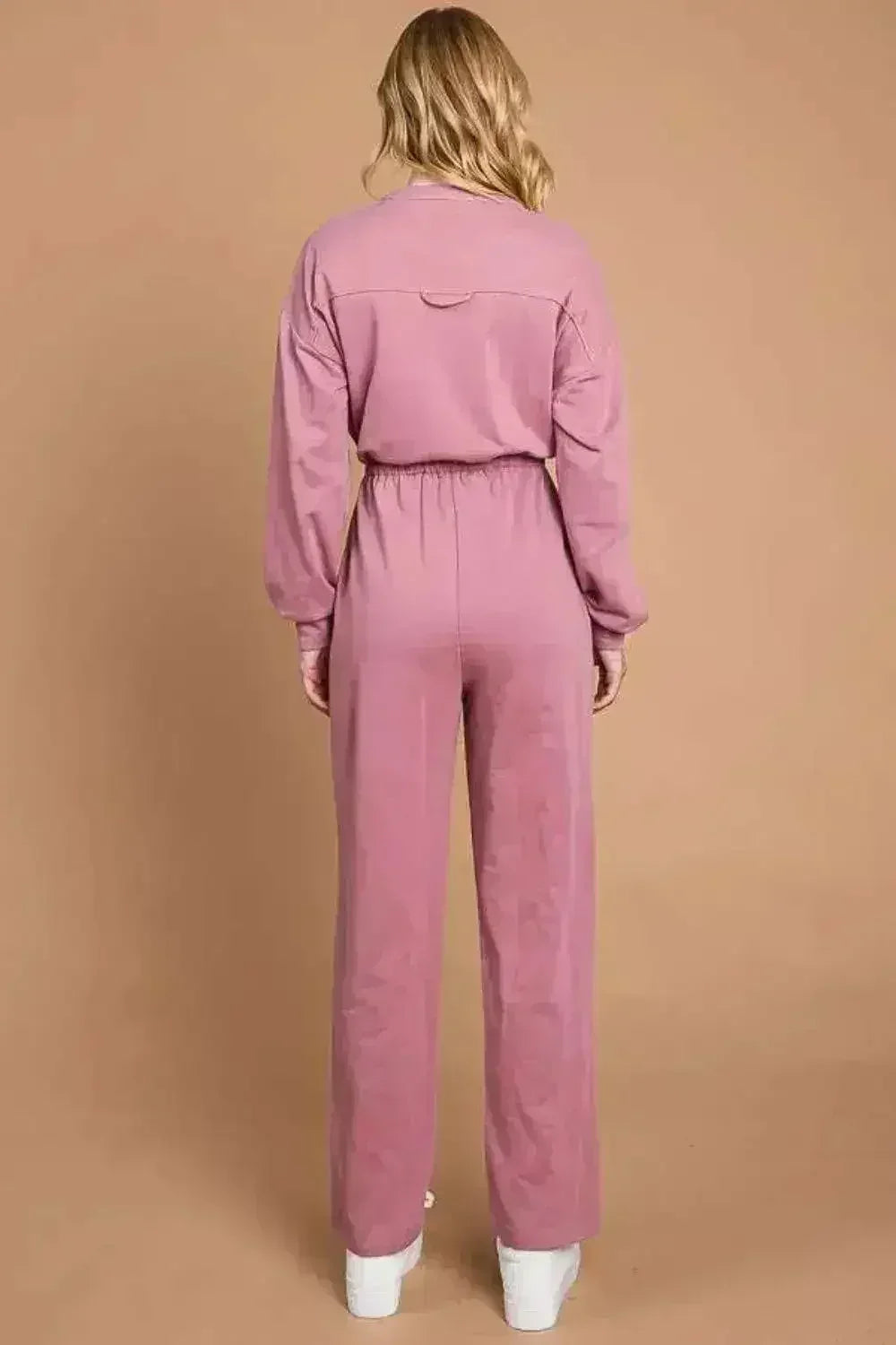 Combinaison droite Culture Code avec boutons et cordon de serrage à la taille