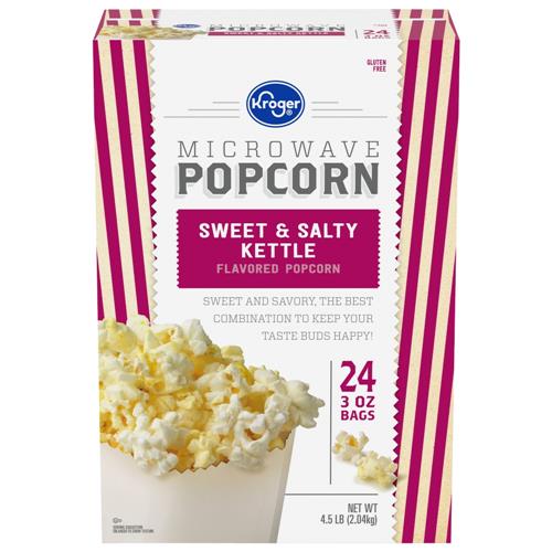 Kroger Pop-corn micro-ondable sucré et salé 24 pces / 3 oz