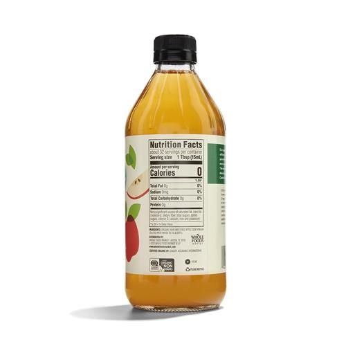 Whole Foods Market, Vinaigre de cidre de pomme cru biologique, 473 ml