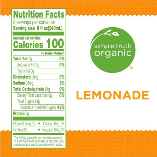 Limonade biologique Simple Truth 64 oz liq.