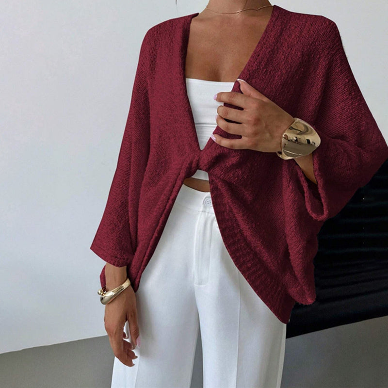 Pull en tricot croisé pour femme