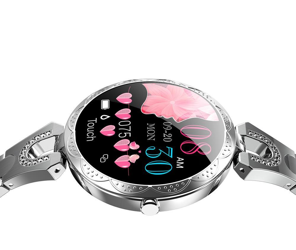 Montre connectée étanche pour femmes Moniteur de fréquence cardiaque Dispositif portable de sport Montre intelligente pour femmes Dames