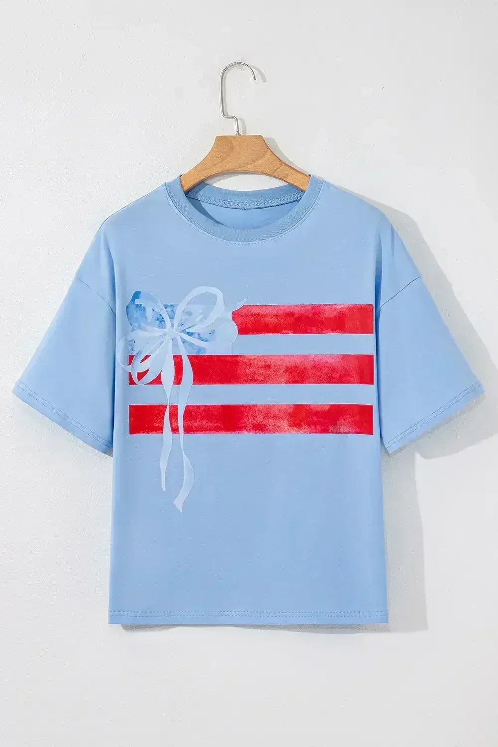 T-shirt col rond graphique White Flag Bow