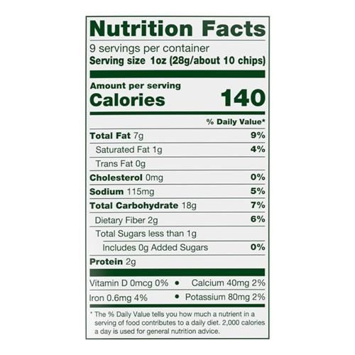 Croustilles de maïs jaune style Taqueria biologiques Simple Truth 9 oz