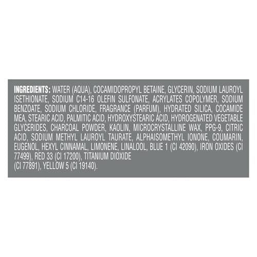 Gel douche Dove Men + Care purifiant charbon + argile pour le corps et le visage avec technologie Micromoisture nourrissante 24h pour homme, 400 ml