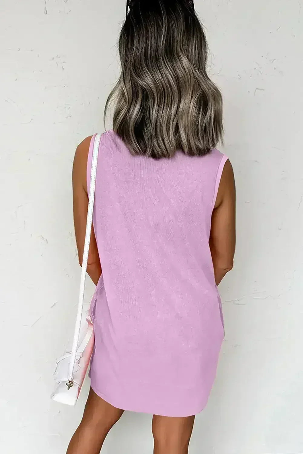 Mini-robe débardeur Beau Blue Mineral Wash à poches