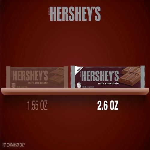 Hersheys Chocolat au lait format King, Barre chocolatée, 73 g