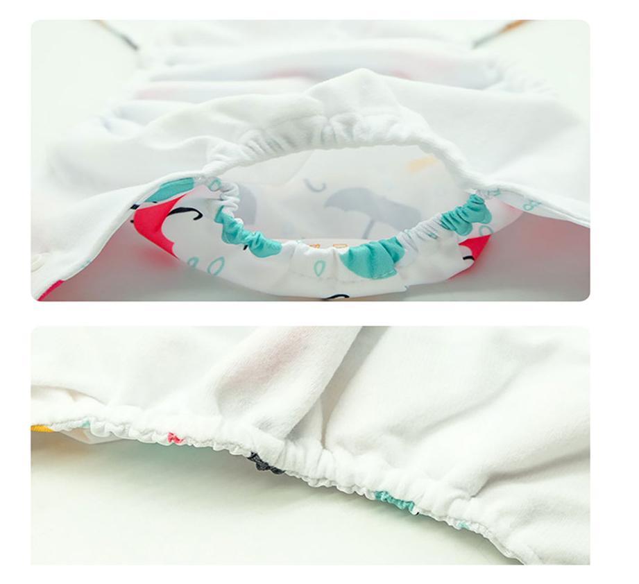 Lot de 4 couvre-couches lavables écologiques, couches en tissu réglables pour bébés garçons et filles