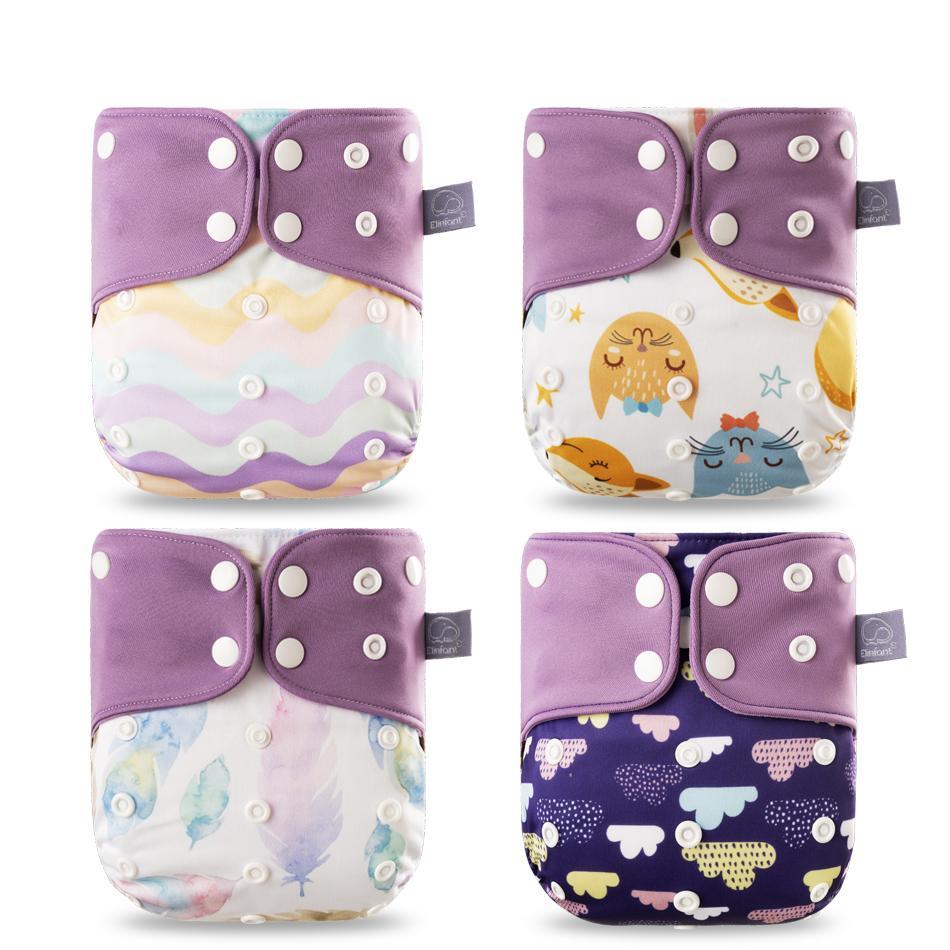 Couche écologique réglable réutilisable en fibre de café, pochette pour couches, adaptée aux bébés et aux enfants, culottes imperméables au design moderne