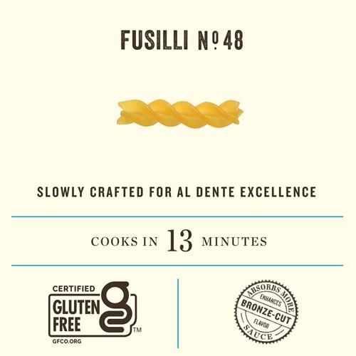 Rummo Fusilli Sans Gluten N.48 - Pâtes Fusilli Sans Gluten, à Base de Riz Brun et de Maïs, Pâtes d'Italie - 340 g (Paquet de 1)