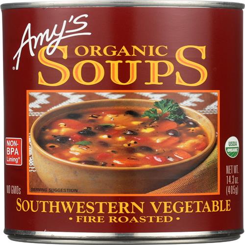 Amys Soupe Biologique Légumes du Sud-Ouest Rôtis au Feu -- 405 g