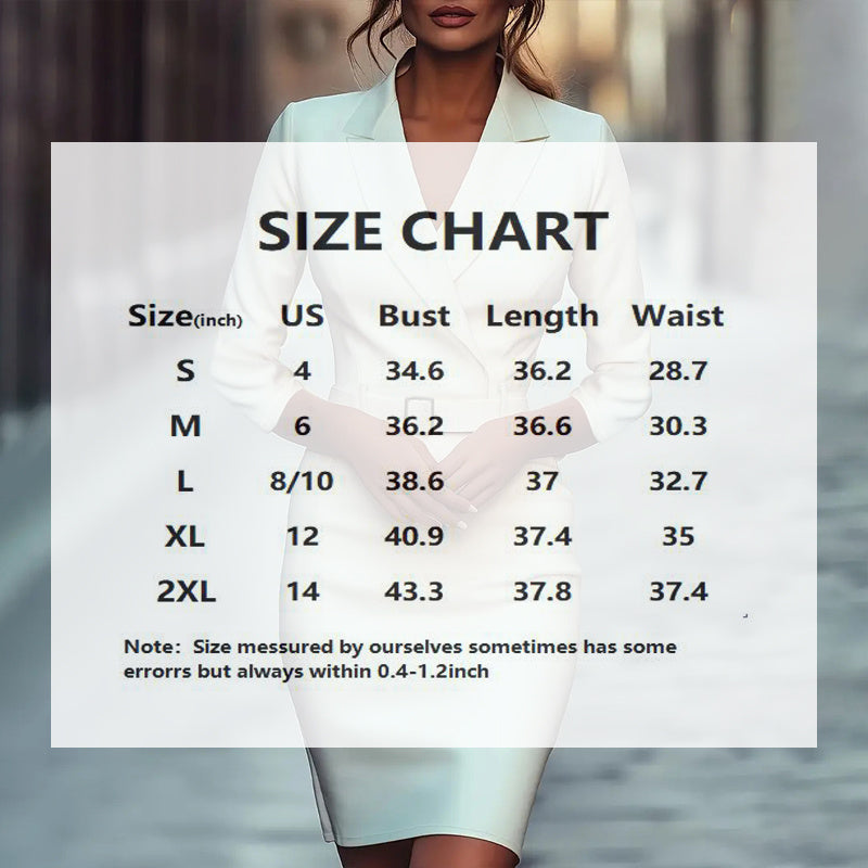 Robe blazer ceinturée blanche pour femme – Élégance professionnelle ajustée