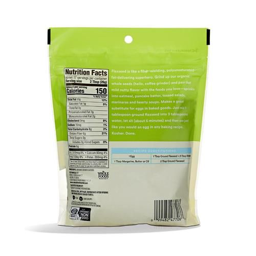 Graines de lin biologiques brunes Whole Foods Market, 454 g