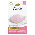 Pain de beauté Dove Nettoyant doux pour la peau Rose 6 pains Hydratant pour une peau douce et délicate Plus hydratant qu'un savon en pain 106 g