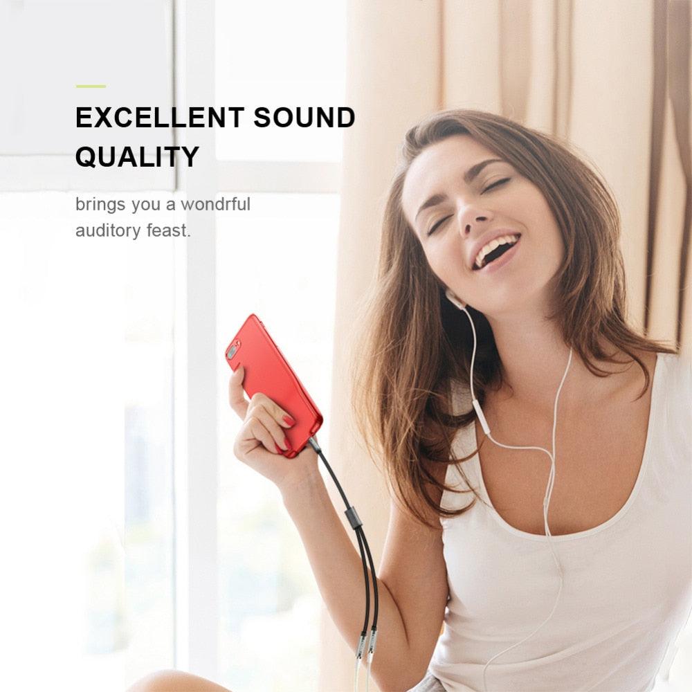 Rallonge pour écouteurs, câble audio Jack 3,5 mm mâle vers 2 femelles, répartiteur de casque double, adaptateur de prise casque pour écouteurs, compatible avec téléphone portable, tablette, ordinateur portable