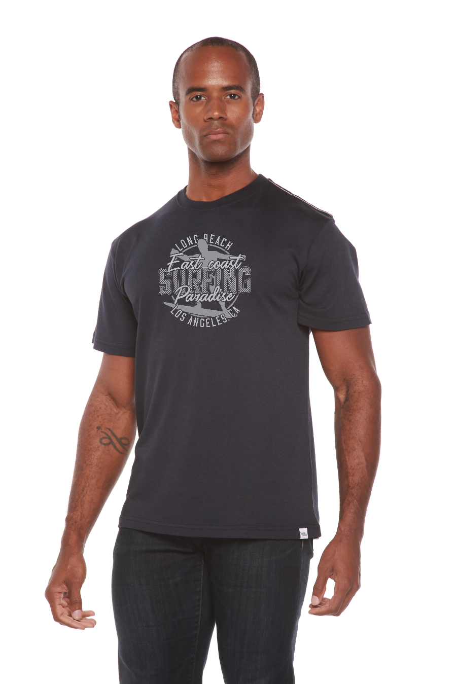 T-shirt graphique à manches courtes en viscose de bambou/coton biologique East Coast Paradise pour homme