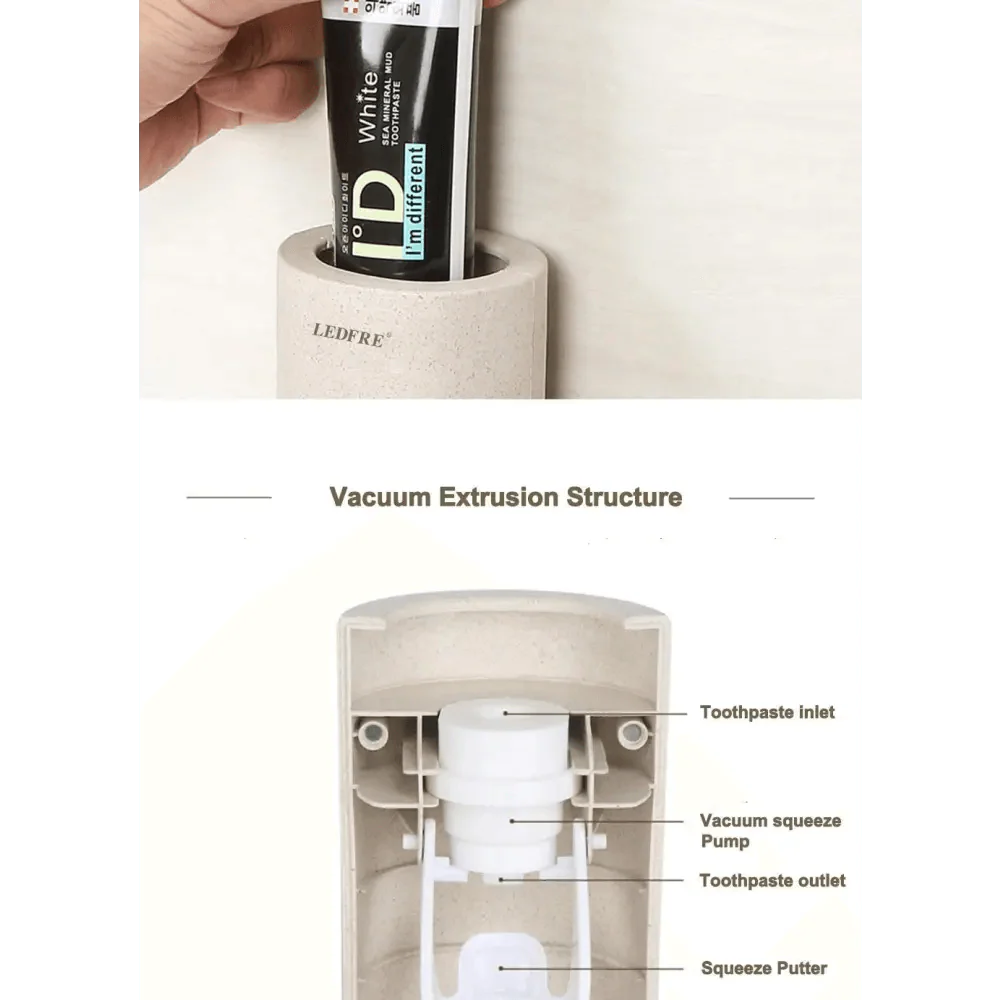 Distributeur de dentifrice Easy Home, presse-tube, porte-brosse à dents mural, accessoires de salle de bain