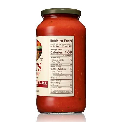 Sauce tomate maison Raos, formule sensible, 680 g, sauce pour pâtes, faible en glucides, compatible céto, entièrement naturelle, qualité supérieure, sans oignons ni ail, avec tomates italiennes et huile d'olive