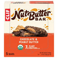 Barre Clif au Beurre de Noix - Chocolat Beurre de Cacahuète - Barres Énergétiques Farcies - Sans OGM - Bio USDA - Végétalienne - Faible Index Glycémique - 50 g (Paquet de 5)
