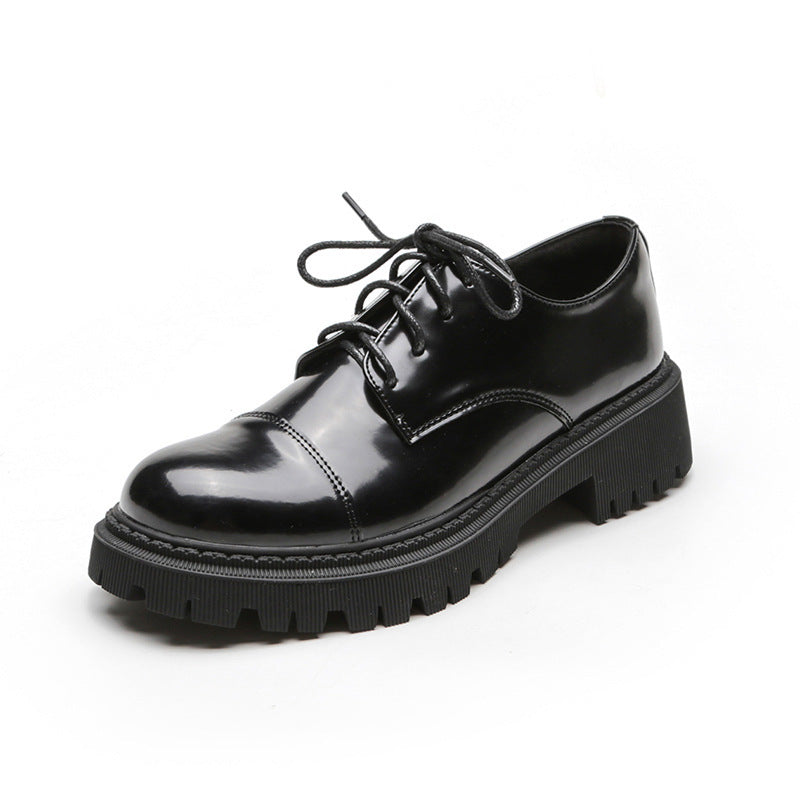 Chaussures compensées rétro unies à enfiler pour femme