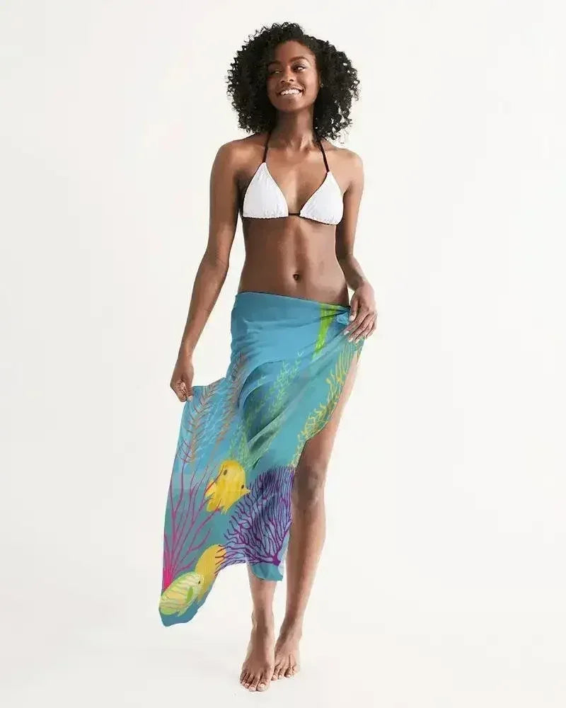 Cache-maillot bleu aquatique transparent