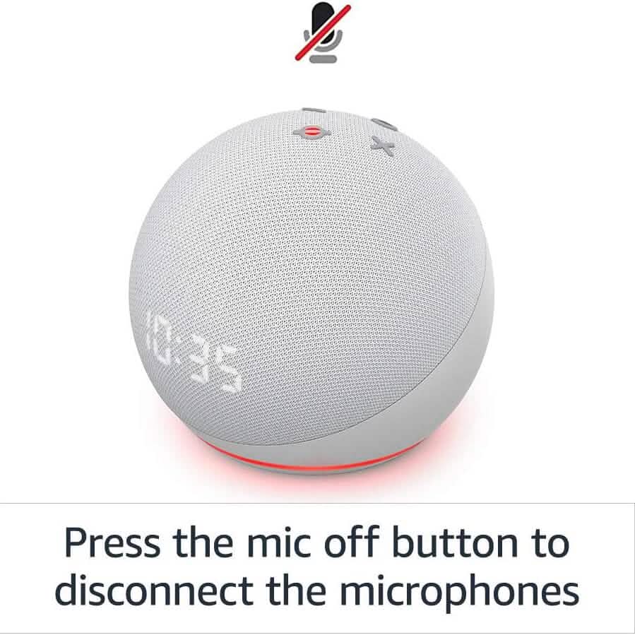 Echo Dot (4e génération) | Enceinte connectée avec horloge et Alexa (reconditionné)